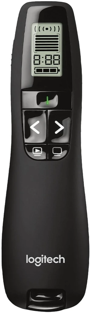 Logitech R800 Laser Wireless Presenter, With LCD display, keep track of time, 2 Laser, 522 to 542 nm (green), 30 meters, for Windows® 10,11 or higher, USB, 2.4 GHz wireless, black Logitech R800 Laser Wireless Presenter, With LCD display, keep track of time, 2 Laser, 522 to 542 nm (green), 30 meters, for Windows® 10,11 or higher, USB, 2.4 GHz wireless, black
