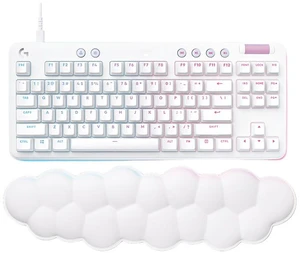 Logitech G713 Wired Mechanical Gaming Keyboard with LIGHTSYNC RGB Lighting, Tactile Switches (GX Brown), and Keyboard Palm Rest, PC and Mac Compatible - White Mist Logitech G713 Wired Mechanical Gaming Keyboard with LIGHTSYNC RGB Lighting, Tactile Switches (GX Brown), and Keyboard Palm Rest, PC and Mac Compatible - White Mist