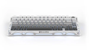 GravaStar Mercury K1 Gradient White Mechanical Gaming Keyboard,75% 80 Keys Hollow Metal Shell,HotSwappable Gasket Structure RGB Backlit,TriMode Bluetooth 5.0 /2.4G /USBC Wired for Gaming & Office GravaStar Mercury K1 Gradient White Mechanical Gaming Keyboard,75% 80 Keys Hollow Metal Shell,HotSwappable Gasket Structure RGB Backlit,TriMode Bluetooth 5.0 /2.4G /USBC Wired for Gaming & Office