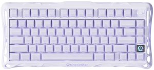 GravaStar Mercury K1 Lavender Purple Mechanical Gaming Keyboard,75% 80 Keys Hollow Metal Shell,HotSwappable Gasket Structure RGB Backlit,TriMode Bluetooth 5.0 /2.4G /USBC Wired for Gaming & Office GravaStar Mercury K1 Lavender Purple Mechanical Gaming Keyboard,75% 80 Keys Hollow Metal Shell,HotSwappable Gasket Structure RGB Backlit,TriMode Bluetooth 5.0 /2.4G /USBC Wired for Gaming & Office