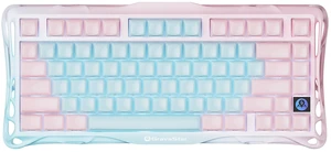 GravaStar Mercury K1 Lite Aurora Mist 75% Wireless Mechanical Gaming Keyboard, 80key compact layout, hot-swappable gasket mount, RGB backlight, tri-mode (Bluetooth 5.0 /2.4G /USB-C), for gaming/office GravaStar Mercury K1 Lite Aurora Mist 75% Wireless Mechanical Gaming Keyboard, 80key compact layout, hot-swappable gasket mount, RGB backlight, tri-mode (Bluetooth 5.0 /2.4G /USB-C), for gaming/office