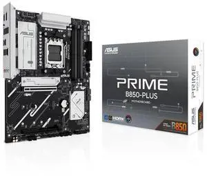 ASUS PRIME B850-PLUS AMD B850 ATX motherboard AM5 DDR5, PCle 5.0 Ready, three M.2slots, Realtek 2.5Gb Ethernet,DisplayPort, rear USB10Gbps Type-A & Type-c, BlOS FlashBack, Aura Sync