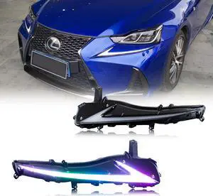 LED RGB Daytime Running Light for Lexus IS250 IS350 IS200t IS300 ISF 2017 2018 2019 2020 DRL Start-up Animation Sequential Indicator APP Control Music Control Multi Model Accessary