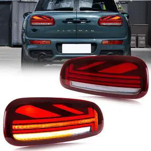 LED Tail Lights for BMW Mini Cooper F54 2016 2017 2018 2019 Clubman Facelift Sequential Turn Signal Start-up Animation Rear Lamps Error Free Assembly Accessary Red