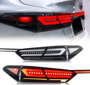 LED Clear White Tail Lights & Trunk Lamp for Toyota Camry 2018 2019 2020 2021 2022 2023 8Th GEN SE LE TRD Rear Lamps Start-up Animationi Sequential Indicator Accessary Assembly