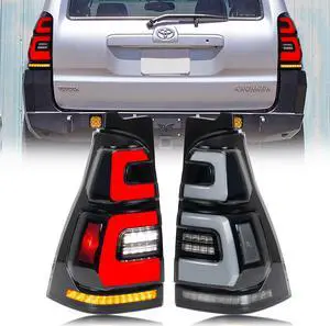 LED Tail Lights for Toyota 4Runner 2003-2009 4th GEN 4-Runner Start-up Animation Sequential Turn Signal 3D Off-Road White Rear Lamps Assembly Accessary