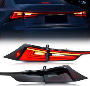 LED Black Tail Lights & Middle Lamp for Lexus IS250 IS350 ISF IS200t IS300 2014-2020 3IS 3D Rear Lamps Start-up Animation Sequential Turn Signal Facelift Accessary Assembly