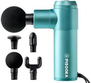 Project Mars PISOOKA X2 Mini Massage Gun, Intellitopia Massage Gun, Lightweight Portable Massage Gun for Muscle Relaxation, Compact Handheld Massager for Deep Tissue Percussion (Green)