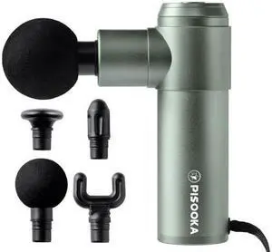 Project Mars PISOOKA X2 Mini Massage Gun, Intellitopia Massage Gun, Lightweight Portable Massage Gun for Muscle Relaxation, Compact Handheld Massager for Deep Tissue Percussion (Dark Green)