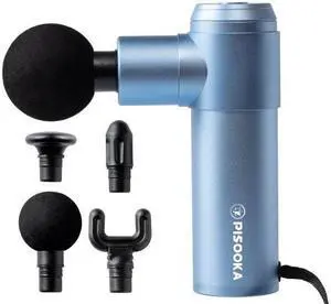 Project Mars PISOOKA X2 Mini Massage Gun, Intellitopia Massage Gun, Lightweight Portable Massage Gun for Muscle Relaxation, Compact Handheld Massager for Deep Tissue Percussion (Blue)