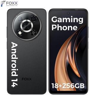 FOXX G1 Gaming Smartphone Unlocked 4G Cellphone 6.56'' HD Display 120Hz 50MP Camera Android 14 Smartphone 8+256GB 5000mAh Battery Fast Charging Andriod Phone, Unlock Smart Phone, 4G Dual SIM, GPS