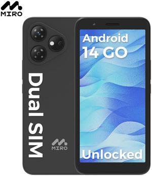 MIRO A1 Cellphone 5.99'' HD  IPS Incell 2.5D Display Octa-core Android 14 Smartphone 2+32GB TF, 3000mAh Battery Andriod Phone, Unlock Smart Phone, 4G Dual SIM, GPS,OTG