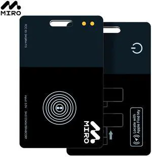 MIRO TIS Smart Tracker: Apple Find My Integration, Global Tracking, Anti - Loss for Wallets/Keys/Luggage | Ultra - Thin, NFC Recovery & Safe Charging