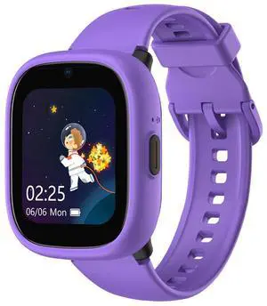 MIRO W1 SE Kids GPS Watch with Tracking, Family Chat, Geo-Fence, School Mode & Safe Friending Purple