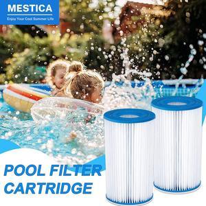 Intex Swimming Pool Easy Set Type A/C Replacement Filter Pump Cartridge (2 Pack)