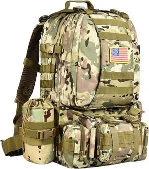NOOLA Military Tactical Backpack Molle Bag Army Assault Pack Detachable Rucksack