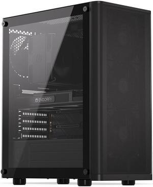 ENDORFY Ventum 200 Air, ATX PC case, computer case, 4x120mm PWM fans included, matx case, radiator up to 360mm, Tempered glass side, top and front mesh, EY2A002