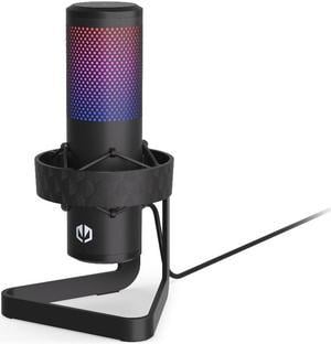 ENDORFY AXIS Streaming, USB Plug&Play Microphone for PC, Dynamic RGB effect, Headphone jack, Tap-to-mute with LED indicator, Gain control, Multiple polar pattern options, EY1B006