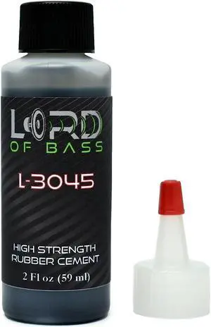 Lord of Bass 2oz Black Rubber Adhesive Speaker Repair Glue