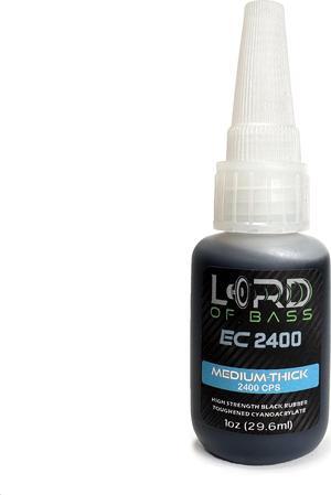 Premium Grade Cyanoacrylate (CA) Super Glue 2 oz Black Rubber Toughened Thick 4000 CPS Viscosity