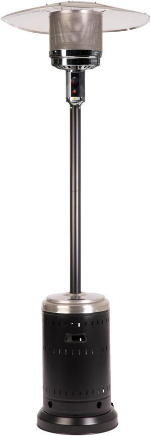 Fire Sense Onyx and Stainless Steel Finish Patio Heater - Powerful 46,000 BTU Outdoor Heating Solution