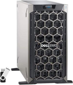 Dell PowerEdge T340 Tower Server Bundle with 16GB USB Flash Drive, Intel Xeon E-2124 Quad-Core,8GB DDR4, 4TB SSD, RAID Single PSU (Re-Newed)