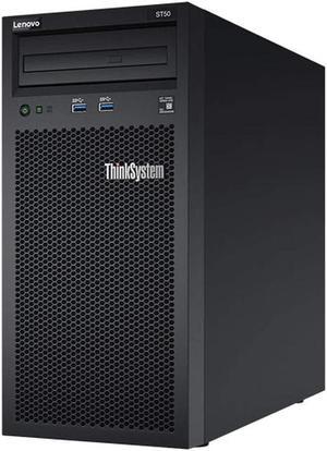 Lenovo ThinkSystem ST50 Tower Server, Intel Xeon 3.4GHz CPU, 64GB DDR4 2666MHz RAM, 12TB HDD Storage, JBOD RAID, Windows Server 2019