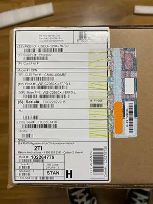 Catalyst 2960X WS-C2960X-48FPD-L 48-Port Gigabit PoE+ Managed Switch 740W PoE Budget 4x SFP/SFP+ 1U Rack Mount New Sealed Catalyst 2960X WS-C2960X-48FPD-L 48-Port Gigabit PoE+ Managed Switch 740W PoE Budget 4x SFP/SFP+ 1U Rack Mount New Sealed