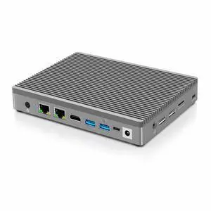 Mini PC Intel N100, 16GB DDR4 256GB eMMC, Fanless Mini Computer with Dual 2.5GbE LAN, WiFi 5, Bluetooth 5.0, HDMI 2.0, Full-Function Type-C, 4 USB Ports, PXE/WOL, Windows 11 Pro Mini PC Intel N100, 16GB DDR4 256GB eMMC, Fanless Mini Computer with Dual 2.5GbE LAN, WiFi 5, Bluetooth 5.0, HDMI 2.0, Full-Function Type-C, 4 USB Ports, PXE/WOL, Windows 11 Pro