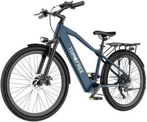 Tomofree 26" Electric Bike for Adults, 21-Speed E Mountain Bike,1200W Peak 24MPH E bike, Up to 30 Miles Range 37V Battery E-MBT, Electric Bicycle for Commuter