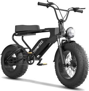 Tomofree Electric Bike for Adults 1200W, 20 Inch Fat Tires Ebike for Adult, 32Mph & 40Miles Electric Bicycle Mountain E-Bike 48V 20AH for Commute