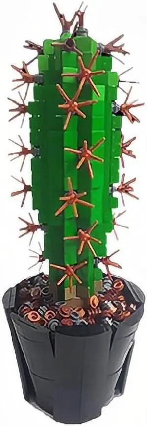 ZITIANYOUBUILD The Largest Cactus Carnegiea Gigantea Model Desk Accessory 740 Pieces MOC