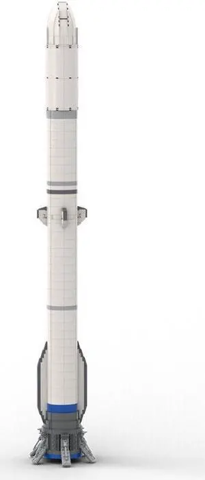 ZITIANYOUBUILD Two-section Orbital Launch Vehicle Model 1:110 Saturn V 1575 Pieces MOC