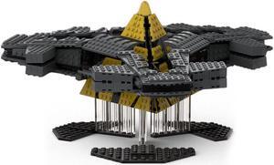 ZITIANYOUBUILD BuilMoc Goa'uld Ha'tak Aircraft Carrier Model with Base 686 Pieces MOC