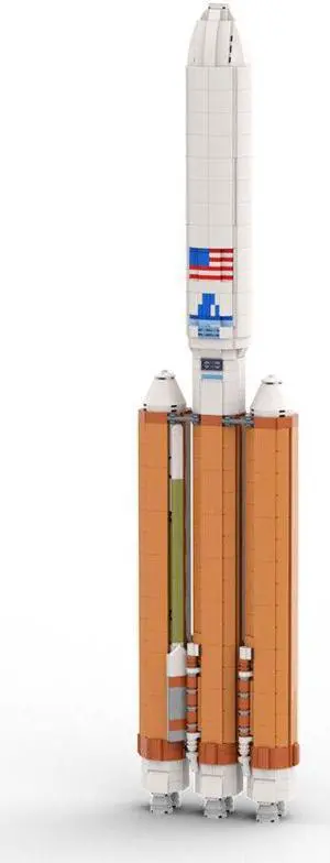 ZITIANYOUBUILD Rocket with Payload Fairing Building Kit 1597 Pieces 1:110 Scale MOC