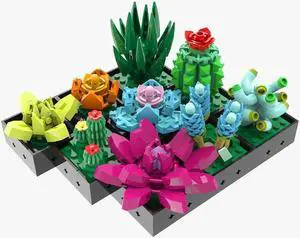 ZITIANYOUBUILD 10-in-1 Succulent Plant Bonsai Model Building Toys Set 682 Pieces 100% Compatible with LEGO Brand New and High Quality