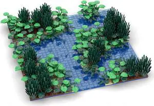 ZITIANYOUBUILD Little Water Landscape Model fit for Forest and City 536 Pieces MOC