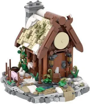 ZITIANYOUBUILD A Quiet and Peaceful Viking Farm Home House Hut 766 Pieces MOC