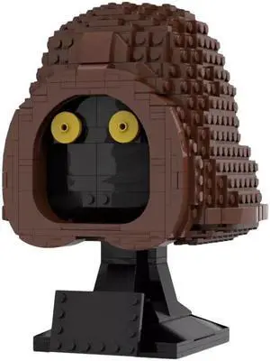 ZITIANYOUBUILD MOC-70376 Star War Jawa Bust Movie Character Waste Picker Humanoid Creature Bust Model 740 Parts Helmet Collection Style 100% Compatible with LEGO Brand New and High Quality