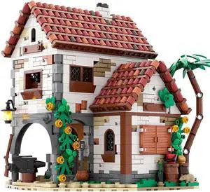 ZITIANYOUBUILD Hut Cottage by the Island Modular Building House 1332 Pieces MOC