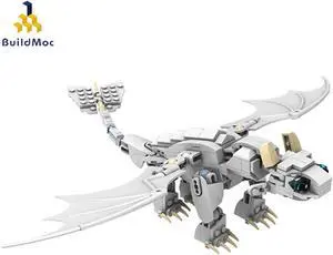 ZITIANYOUBUILD Light Fury White Dragon Toys Set 231 Pieces for Adults Building Toys MOC