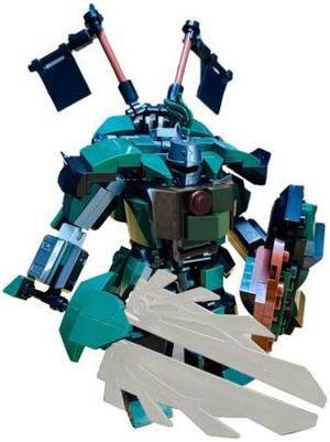 ZITIANYOUBUILD Green Mech Suit Robot Model with Shield and a Huge Sword 259 Pieces MOC
