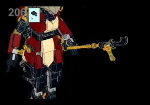 ZITIANYOUBUILD The Nobushi Alt Female Samurai Mech Suit Model 310 Pieces MOC