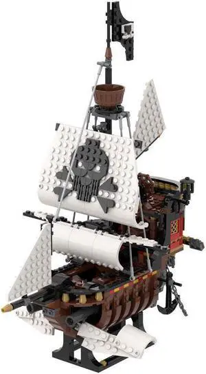 ZITIANYOUBUILD Sky Pirates Skeleton Ship Flying Pirate Ship with Stand 662 Pieces MOC