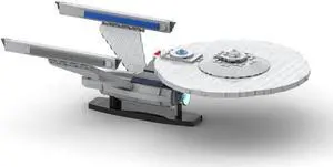 ZITIANYOUBUILD Enterprise-A Spaceship with Display Stand 716 Pieces Building Kit MOC