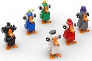 ZITIANYOUBUILD 6-in-1 Mini Duck Model 202 Pieces from Social Reasoning Game MOC