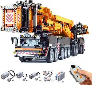 ZITIANYOUBUILD Full RC Black Orange LTM 11200 Crane with Power Functions 8104 Pieces MOC