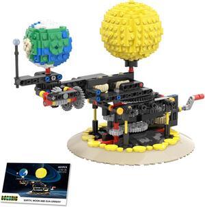 ZITIANYOUBUILD Earth, Moon and Sun Orrery Model Kinetic Sculpture 468 Pieces MOC