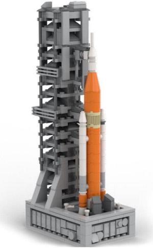 ZITIANYOUBUILD Launch Tower / Launch Pad with Rocket / Launch Vehicle 437 Pieces MOC