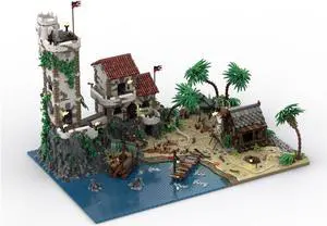 ZITIANYOUBUILD Port Sauvage: The Cursed Beach / Fortres Model 8104 Picecs Toys Set MOC